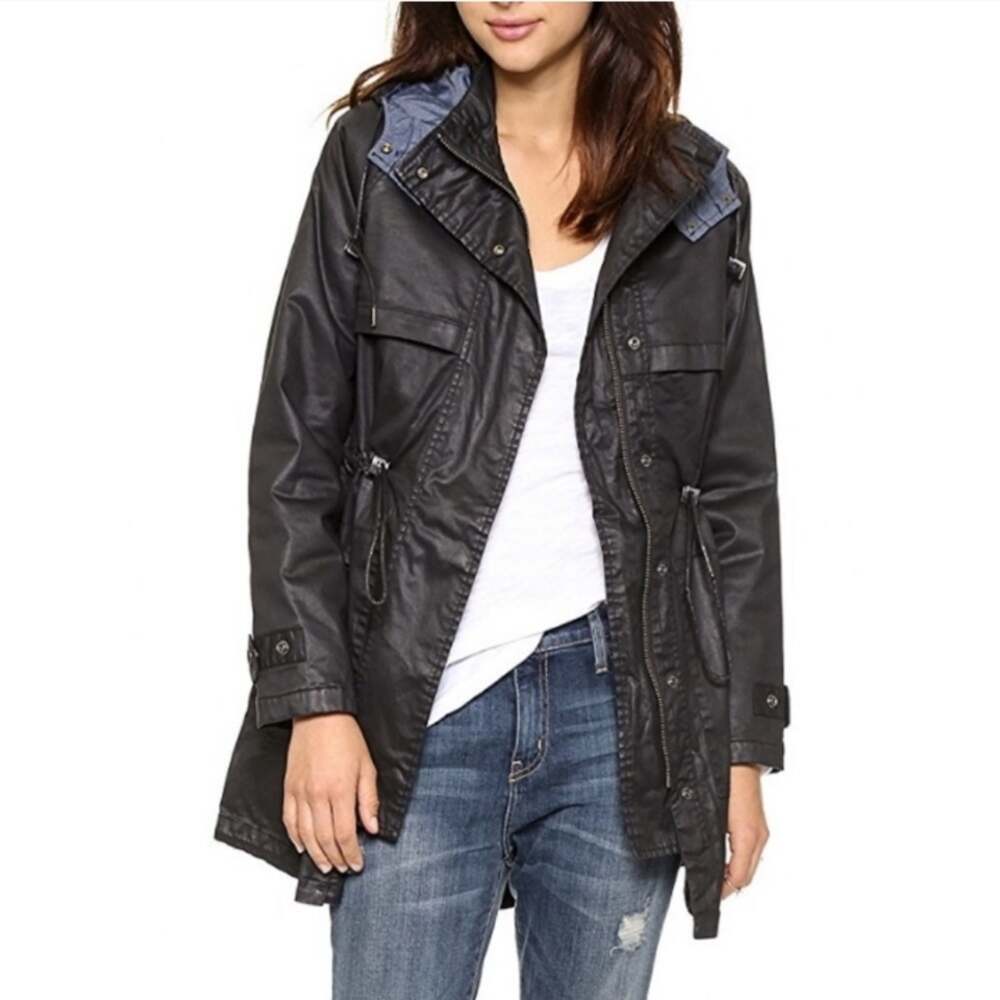 Current Elliott The Bridgeport Parka Black size Small (1)